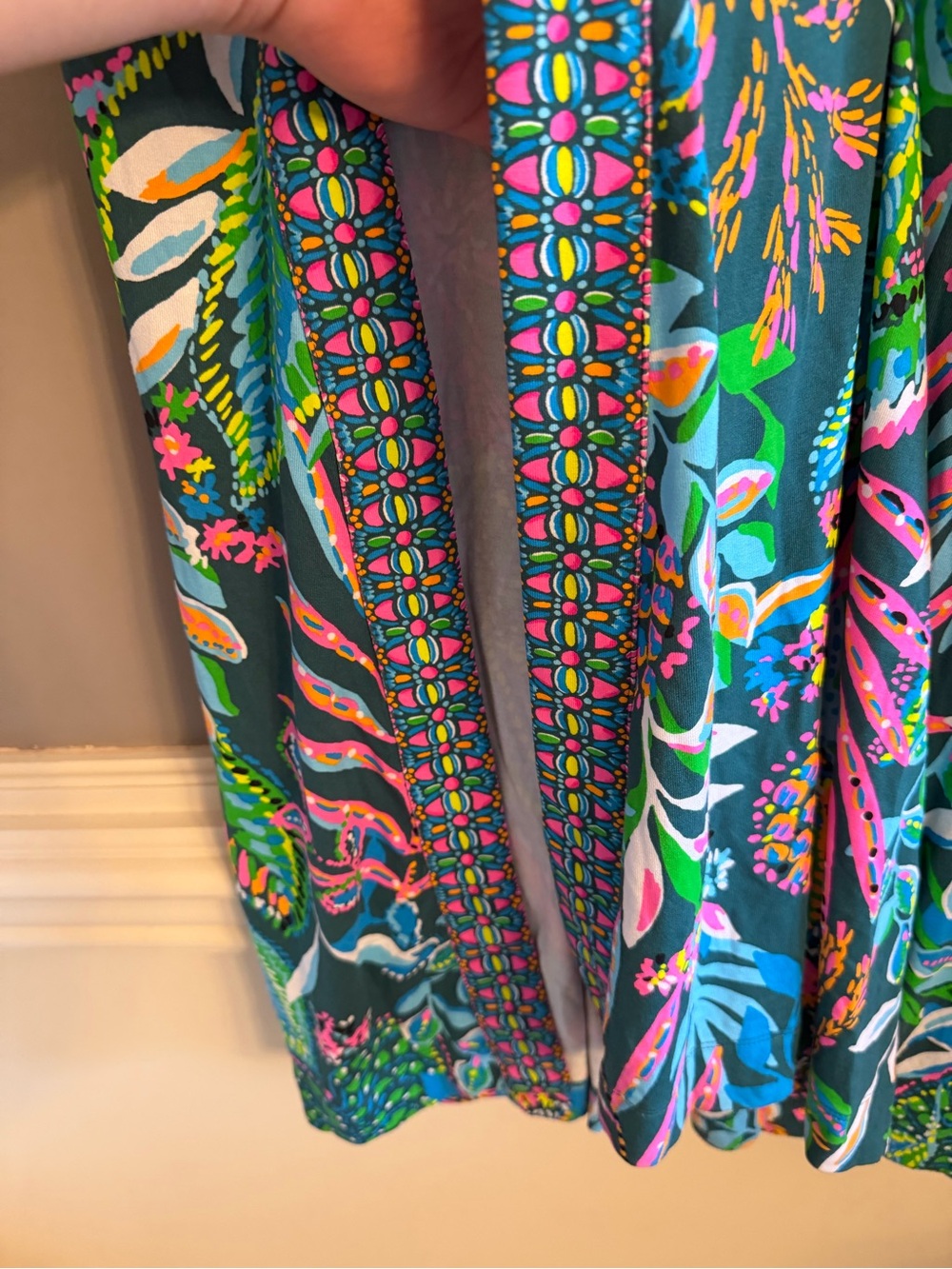 Lilly Pulitzer Sailynn Maxi Set Crop Top Skirt Sunshine JUNGLE Green Large - Picture 6 of 9